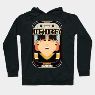 Ice Hockey Black and Yellow - Boardie Zamboni - Jacqui version Hoodie